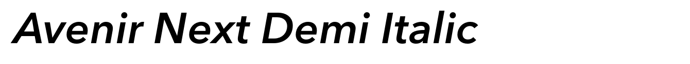 Avenir Next Demi Italic